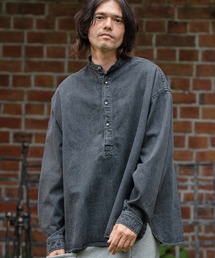 CAMBIO | ms5735-Concho Button Band Collar Denim Pullover デニムバンドカラープルオーバー(シャツ/ブラウス)