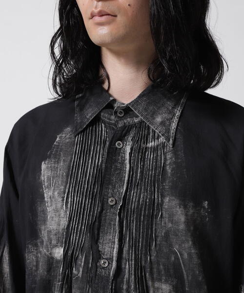 KMRii(ケムリ)の「KMRii/ケムリ/Dischage Layered Shirt(シャツ/ブラウス・メンズ・ブラック・1/2/3)」の6枚目の写真