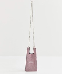 LASTFRAME | 【LASTFRAME/ラストフレーム】《STUDIOUS別注》KYOTO METALLIC MARKET BAG MINI(chain)/ニットバッグ(ショルダーバッグ)