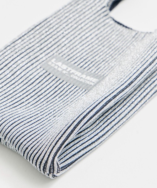 LASTFRAME（ラストフレーム）の「【LASTFRAME/ラストフレーム】《STUDIOUS別注》KYOTO METALLIC MARKET BAG MINI(chain)/ニットバッグ（ショルダーバッグ・レディース・ダークグレー/ライトピンク/シルバー・FREE）」の18枚目の写真