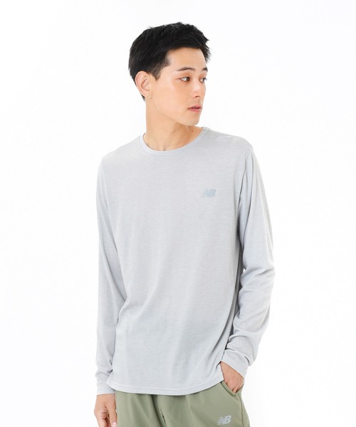NEW BALANCE（ニューバランス）の「Go To ロングスリーブTシャツ（Tシャツ/カットソー・メンズ・ブラック/ライトグレー・SMALL/MEDIUM/LARGE/X-LARGE/XX-LARGE）」の2枚目の写真