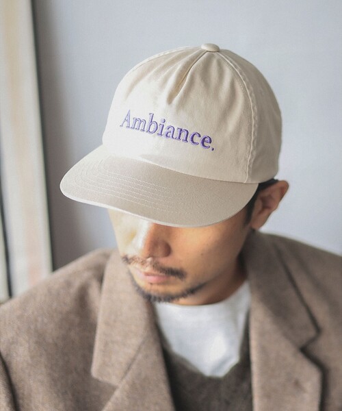 B:MING by BEAMS(ビーミングバイビームス)の「ambiance / Logo Cap(キャップ・メンズ・ブラック/ナチュラル/レッド・ONE SIZE)」の2枚目の写真