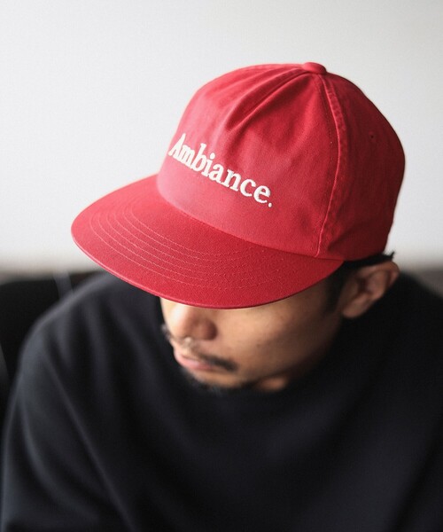 B:MING by BEAMS(ビーミングバイビームス)の「ambiance / Logo Cap(キャップ・メンズ・ブラック/ナチュラル/レッド・ONE SIZE)」の3枚目の写真
