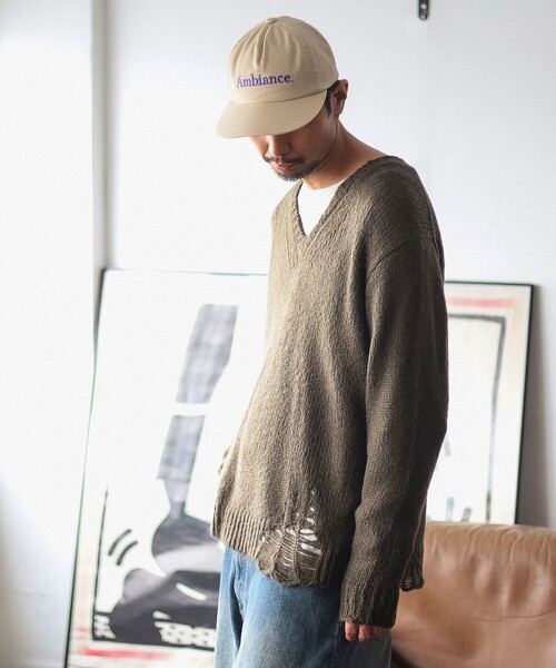B:MING by BEAMS(ビーミングバイビームス)の「ambiance / Logo Cap(キャップ・メンズ・ブラック/ナチュラル/レッド・ONE SIZE)」の5枚目の写真