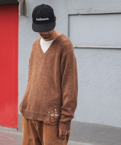 B:MING by BEAMS(ビーミングバイビームス)の「ambiance / Logo Cap(キャップ・メンズ・ブラック/ナチュラル/レッド・ONE SIZE)」の6枚目の写真