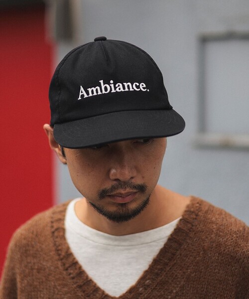 B:MING by BEAMS(ビーミングバイビームス)の「ambiance / Logo Cap(キャップ・メンズ・ブラック/ナチュラル/レッド・ONE SIZE)」の8枚目の写真