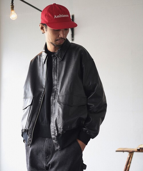 B:MING by BEAMS(ビーミングバイビームス)の「ambiance / Logo Cap(キャップ・メンズ・ブラック/ナチュラル/レッド・ONE SIZE)」の9枚目の写真