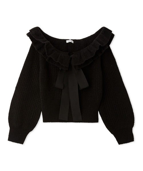 FRAY I.D（フレイアイディー）の「フリルカラーケーブルプルオーバー