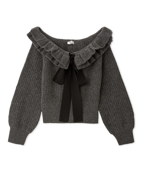 FRAY I.D（フレイアイディー）の「フリルカラーケーブルプルオーバー