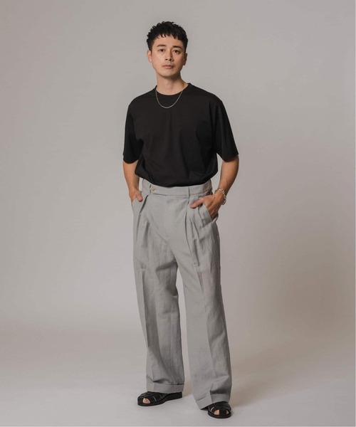 EDIFICE（エディフィス）の「《追加》シルクミックス ジャカードネック Tシャツ（Tシャツ/カットソー・メンズ・グレー/ホワイト/ブラック・LARGE/MEDIUM/SMALL）」の10枚目の写真