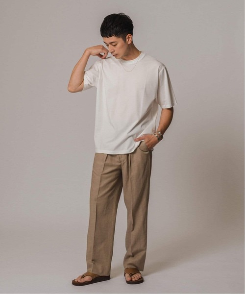 EDIFICE（エディフィス）の「《追加》シルクミックス ジャカードネック Tシャツ（Tシャツ/カットソー・メンズ・グレー/ホワイト/ブラック・LARGE/MEDIUM/SMALL）」の22枚目の写真