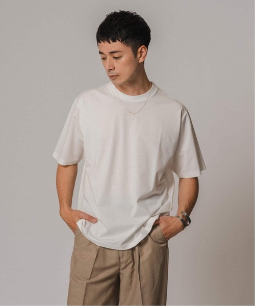 EDIFICE（エディフィス）の「《追加》シルクミックス ジャカードネック Tシャツ（Tシャツ/カットソー・メンズ・グレー/ホワイト/ブラック・LARGE/MEDIUM/SMALL）」の21枚目の写真