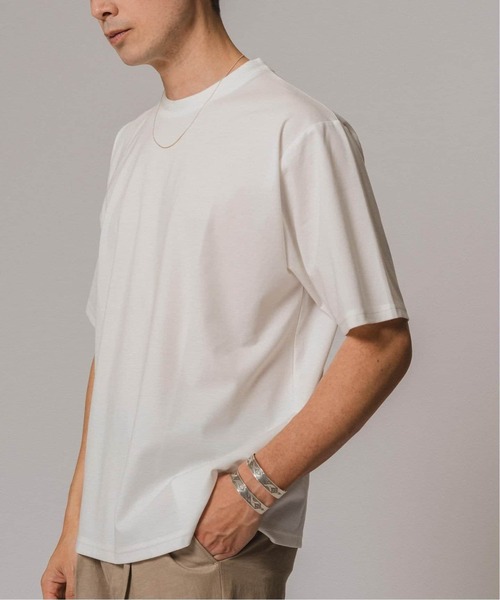 EDIFICE（エディフィス）の「《追加》シルクミックス ジャカードネック Tシャツ（Tシャツ/カットソー・メンズ・グレー/ホワイト/ブラック・LARGE/MEDIUM/SMALL）」の17枚目の写真