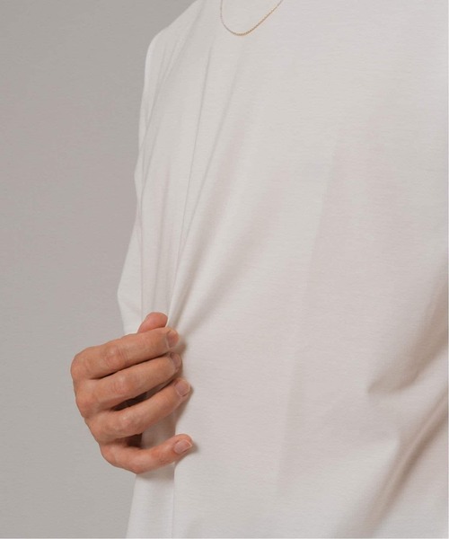 EDIFICE（エディフィス）の「《追加》シルクミックス ジャカードネック Tシャツ（Tシャツ/カットソー・メンズ・グレー/ホワイト/ブラック・LARGE/MEDIUM/SMALL）」の16枚目の写真