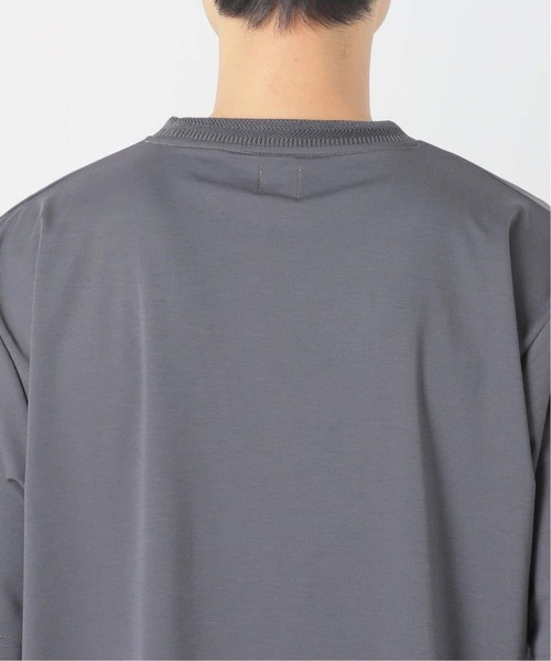 EDIFICE（エディフィス）の「《追加》シルクミックス ジャカードネック Tシャツ（Tシャツ/カットソー・メンズ・グレー/ホワイト/ブラック・LARGE/MEDIUM/SMALL）」の12枚目の写真