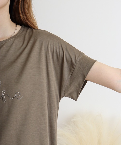 セール】Anna Nicola ボールチェーンロゴチュニック（Tシャツ