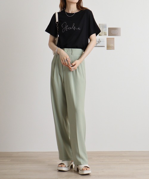 アンナニコラ Anna Nicola ボールチェーンロゴチュニック （モカ） セール】Anna Nicola ボールチェーンロゴチュニック（Tシャツ