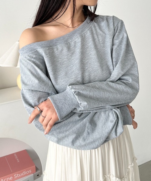 セール】ワンショルダースウェットトップス（スウェット）｜CLEA