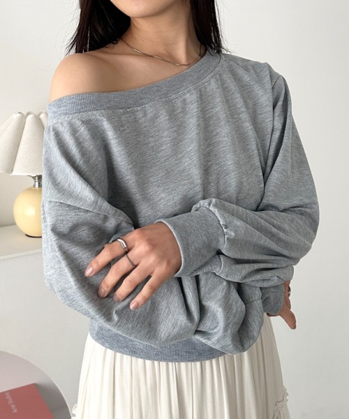 セール】ワンショルダースウェットトップス（スウェット）｜CLEA
