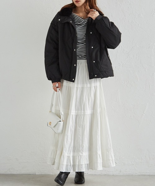 セール】ダイヤキルトスタンドカラーエコダウンブルゾン（ダウン