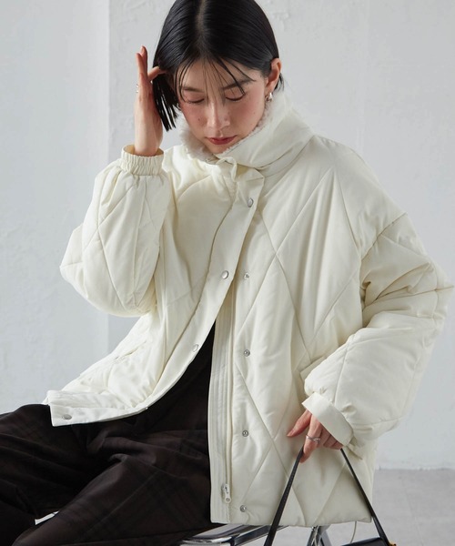 セール】ダイヤキルトスタンドカラーエコダウンブルゾン（ダウン