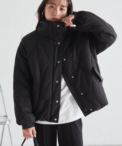 セール】ダイヤキルトスタンドカラーエコダウンブルゾン（ダウン