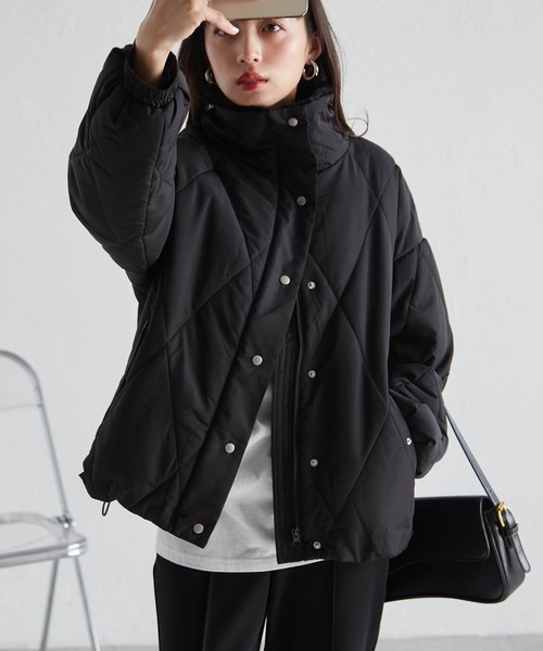 セール】ダイヤキルトスタンドカラーエコダウンブルゾン（ダウン