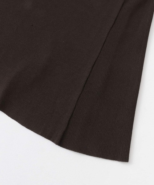 SENSE OF PLACE by URBAN RESEARCH(センスオブプレイスバイアーバンリサーチ)の「フレンチスリーブフレアチュニックセーター(ニット/セーター・レディース・ブラック/チャコールグレー/オフホワイト/ブラウン/イエロー・ONE)」の10枚目の写真