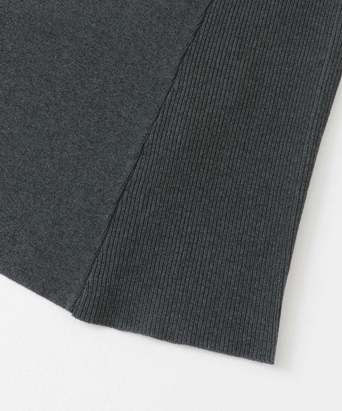 SENSE OF PLACE by URBAN RESEARCH(センスオブプレイスバイアーバンリサーチ)の「フレンチスリーブフレアチュニックセーター(ニット/セーター・レディース・ブラック/チャコールグレー/オフホワイト/ブラウン/イエロー・ONE)」の9枚目の写真