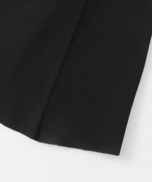 SENSE OF PLACE by URBAN RESEARCH(センスオブプレイスバイアーバンリサーチ)の「フレンチスリーブフレアチュニックセーター(ニット/セーター・レディース・ブラック/チャコールグレー/オフホワイト/ブラウン/イエロー・ONE)」の8枚目の写真