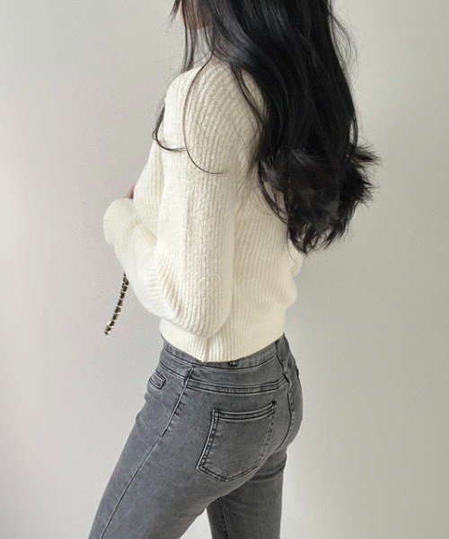 【セール】カシュクールリブニットトップス（ニット/セーター）｜N.s（エヌドットエス）