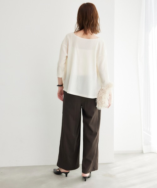 ROPE' PICNIC（ロペピクニック）の「【3サイズ展開】イージーワイドパンツ（その他パンツ・レディース・ダークブラウン/グレー系その他/ブラック・40/36/38）」の16枚目の写真