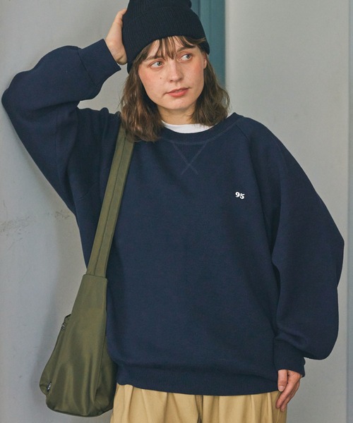 ナンバリング刺繍 ウォッシャブル スウェットライク ビッグ