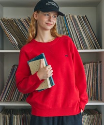 ナンバリング刺繍 ウォッシャブル スウェットライク ビッグニット