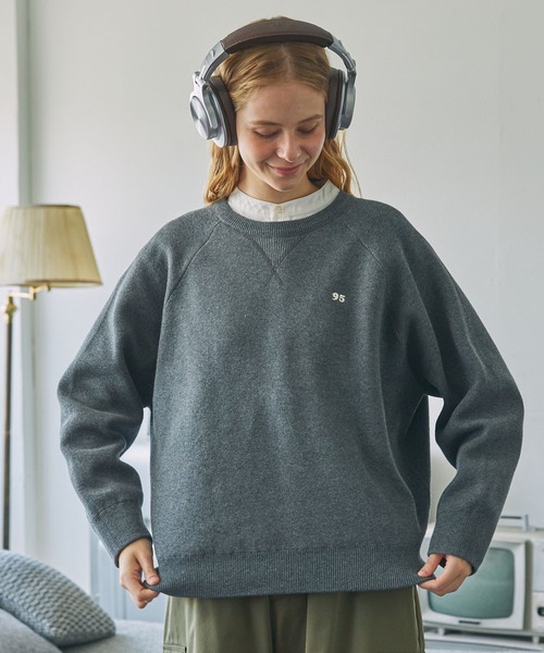 セール】ナンバリング刺繍 ウォッシャブル スウェットライク ビッグ