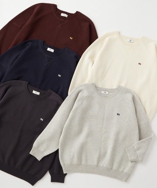 MONO-MART（モノマート）の「ナンバリング刺繍 ウォッシャブル スウェットライク ビッグニット（ニット/セーター・レディース・ブラウン/オートミール/スミクロ/ネイビー/アイボリー/杢グレー/チャコールグレー/レッド/オレンジ/マスタード/カーキ/ブラック・FREE）」の21枚目の写真