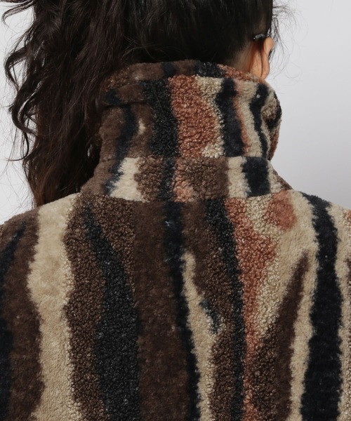 niko and...(ニコアンド)の「ミックスボアZIPジャケット(ブルゾン・レディース・ブラウン/ライトグレー・LARGE/MEDIUM)」の14枚目の写真