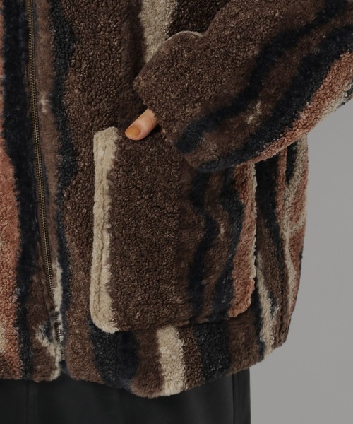 niko and...(ニコアンド)の「ミックスボアZIPジャケット(ブルゾン・レディース・ブラウン/ライトグレー・LARGE/MEDIUM)」の16枚目の写真