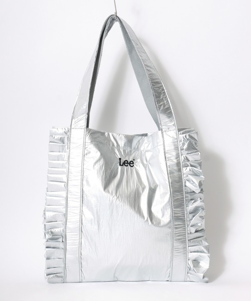 Lee（リー）の「Lee（リー）サイドフリルトートバッグ/デニム・シルバーメタリック・キャンバストート レディース（トートバッグ・レディース・インディゴブルー/シルバー/オフホワイト/ブラック/ライトグリーン・FREE）」の9枚目の写真
