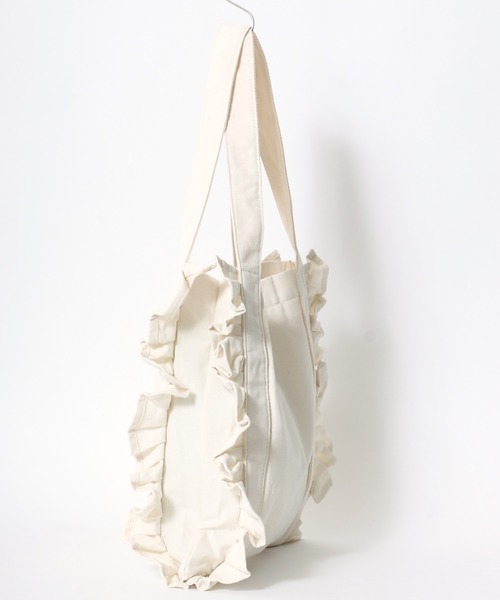 Lee（リー）の「Lee（リー）サイドフリルトートバッグ/デニム・シルバーメタリック・キャンバストート レディース（トートバッグ・レディース・インディゴブルー/シルバー/オフホワイト/ブラック/ライトグリーン・FREE）」の12枚目の写真