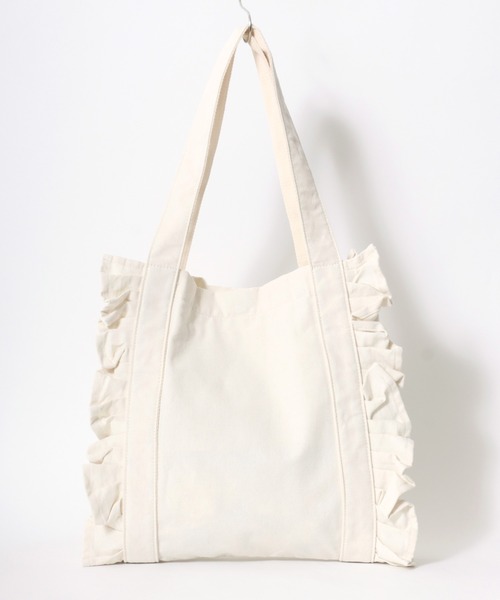 Lee（リー）の「Lee（リー）サイドフリルトートバッグ/デニム・シルバーメタリック・キャンバストート レディース（トートバッグ・レディース・インディゴブルー/シルバー/オフホワイト/ブラック/ライトグリーン・FREE）」の11枚目の写真