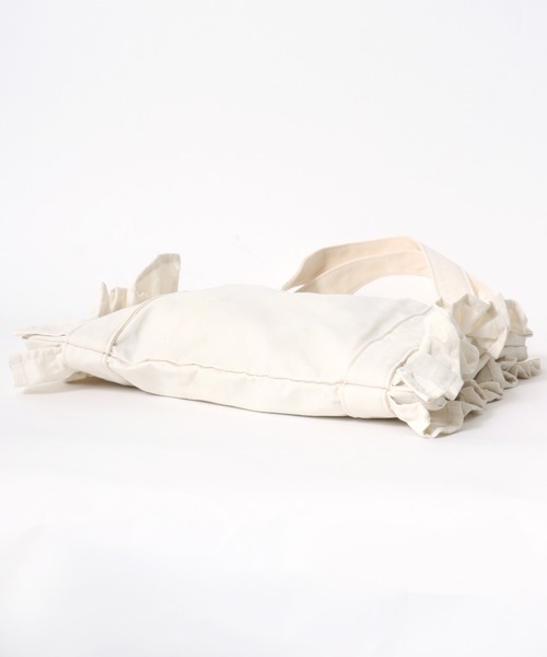 Lee（リー）の「Lee（リー）サイドフリルトートバッグ/デニム・シルバーメタリック・キャンバストート レディース（トートバッグ・レディース・インディゴブルー/シルバー/オフホワイト/ブラック/ライトグリーン・FREE）」の7枚目の写真