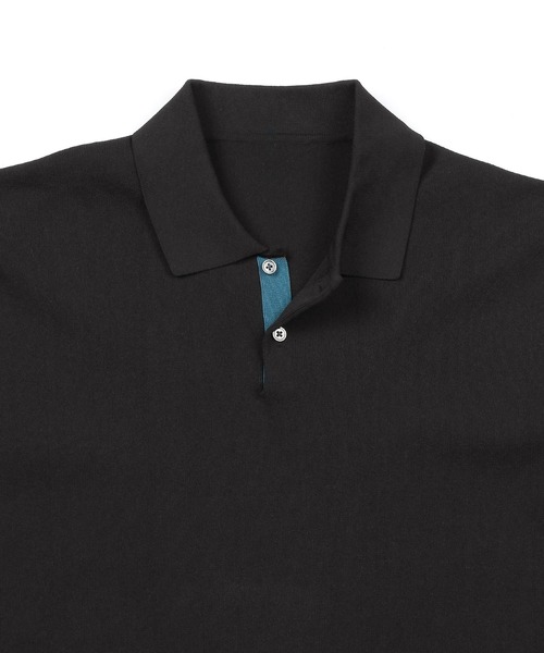The DUFFER of ST.GEORGE（ザダファーオブセントジョージ）の「SET UP SOFT CHILL KNIT POLO：セットアップ ニットポロ（ポロシャツ・メンズ・ブラック・MEDIUM/LARGE/X-LARGE）」の7枚目の写真