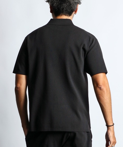 The DUFFER of ST.GEORGE（ザダファーオブセントジョージ）の「SET UP SOFT CHILL KNIT POLO：セットアップ ニットポロ（ポロシャツ・メンズ・ブラック・MEDIUM/LARGE/X-LARGE）」の5枚目の写真