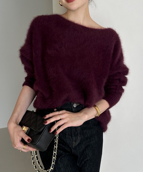 anuans（アニュアンス）の「ラクーンフォックスボートネックニットプル