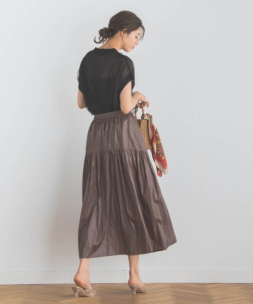 Droite lautreamont(ドロワットロートレアモン)の「シアーチュールニット≪手洗い可能≫(ニット/セーター・レディース・ブラック系その他/オフホワイト/ブラック・M)」の18枚目の写真