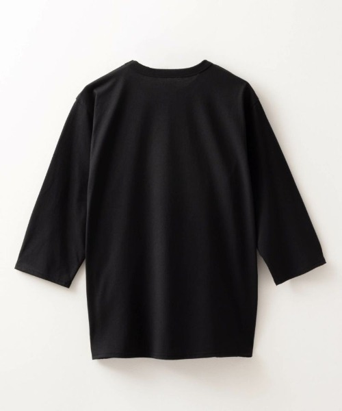 NAVY(ネイビー)の「【ベーシック】クルーネック7分袖Tシャツ(Tシャツ/カットソー・メンズ・ブラック/グレイッシュベージュ/チャコールグレー/ホワイト・S/M/L/XL)」の12枚目の写真