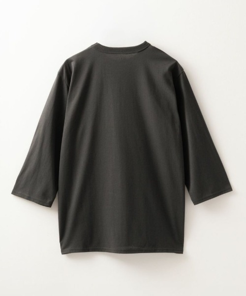 NAVY(ネイビー)の「【ベーシック】クルーネック7分袖Tシャツ(Tシャツ/カットソー・メンズ・ブラック/グレイッシュベージュ/チャコールグレー/ホワイト・S/M/L/XL)」の5枚目の写真