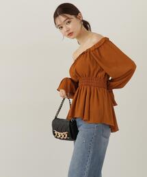 楊柳ギャザーオフショルブラウス / 1214210919
