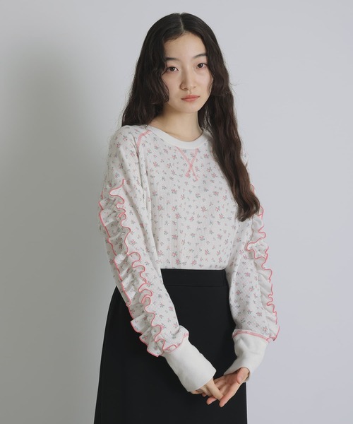 花柄サーマルカットソー』（Tシャツ/カットソー）｜somari